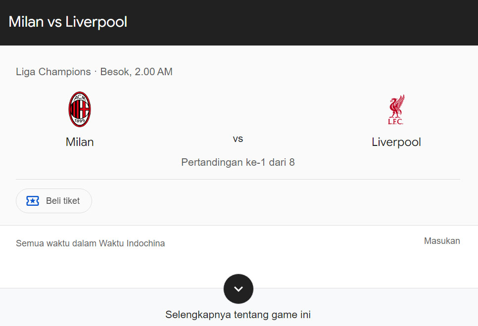 Prediksi AC Milan vs Liverpool